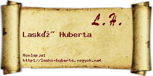 Laskó Huberta névjegykártya